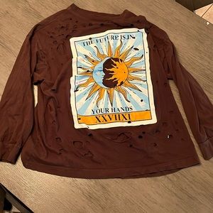 Fashion nova tarot card shirt with ribbed details size L